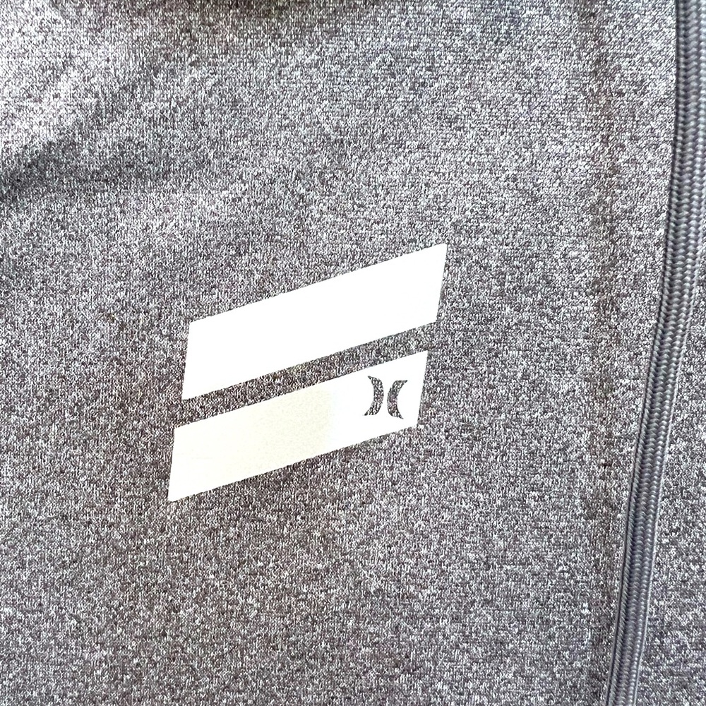 HURLEY POLY FLEECE PULLOVER WITH HOODIE, SIZE MEDIUM, CHARCOAL, WITH 2 POCKETS - Picture 7 of 14